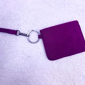 Vera Bradley Elegant Quilted Red Wristlet Keychain